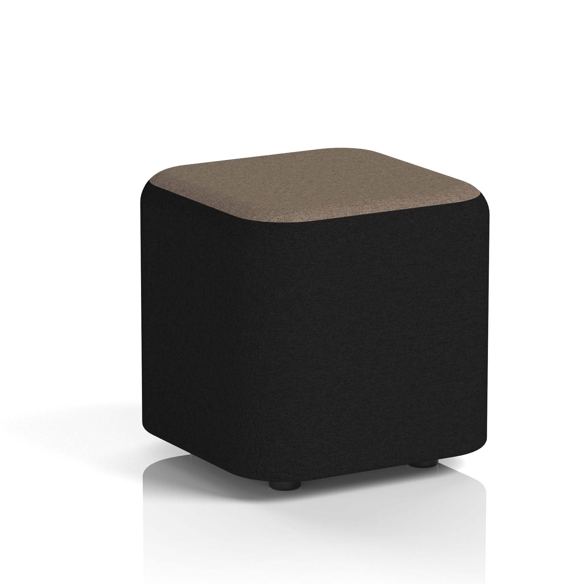 Harlestone Square Stool – Two Tone Office Stool, Small or Large, Multiple Colour Combos, Fully Assembled, Durable Plywood & Fabric, 10 Year Frame Warranty