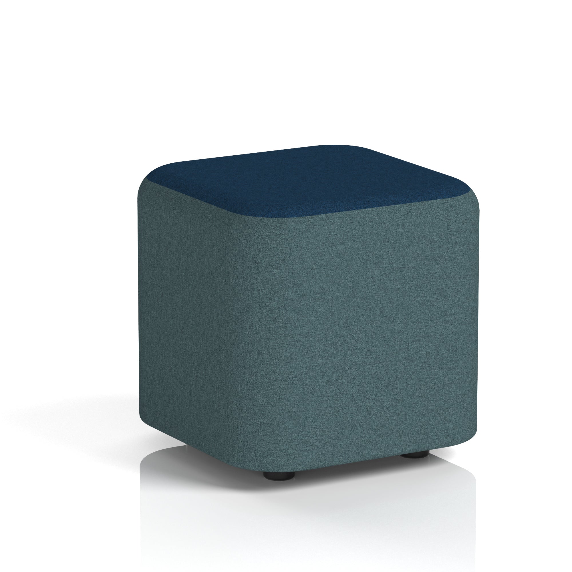 Harlestone Square Stool – Two Tone Office Stool, Small or Large, Multiple Colour Combos, Fully Assembled, Durable Plywood & Fabric, 10 Year Frame Warranty