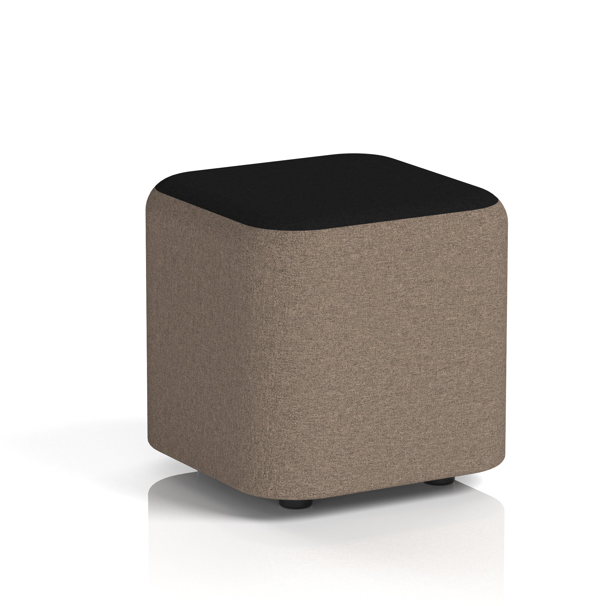 Harlestone Square Stool – Two Tone Office Stool, Small or Large, Multiple Colour Combos, Fully Assembled, Durable Plywood & Fabric, 10 Year Frame Warranty
