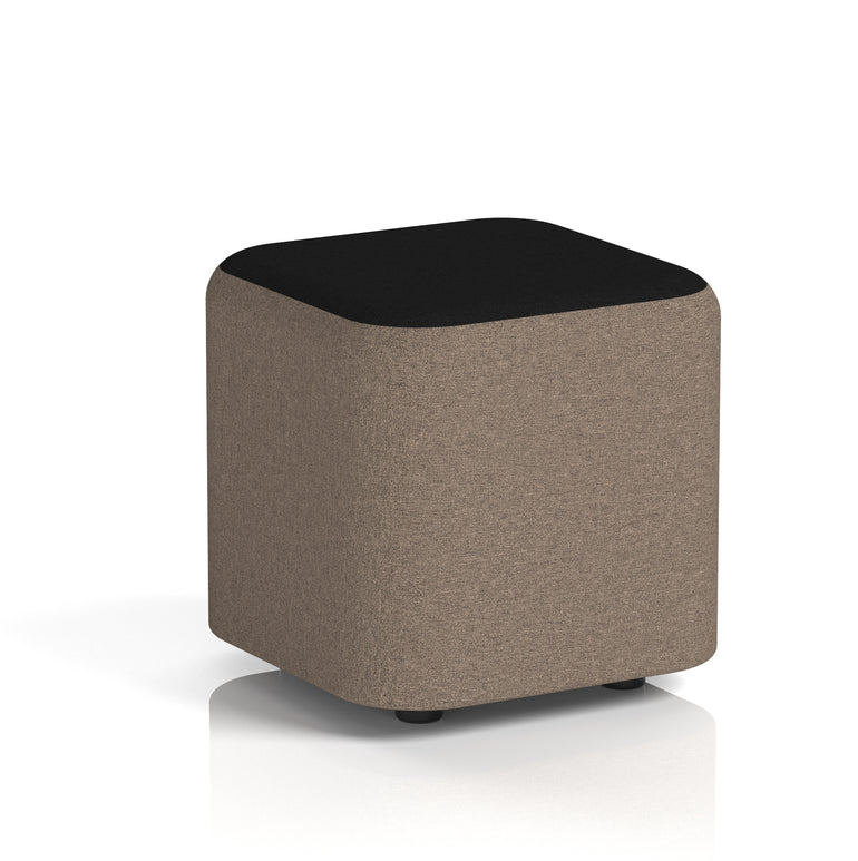 Harlestone Square Stool – Two Tone Office Stool, Small or Large, Multiple Colour Combos, Fully Assembled, Durable Plywood & Fabric, 10 Year Frame Warranty
