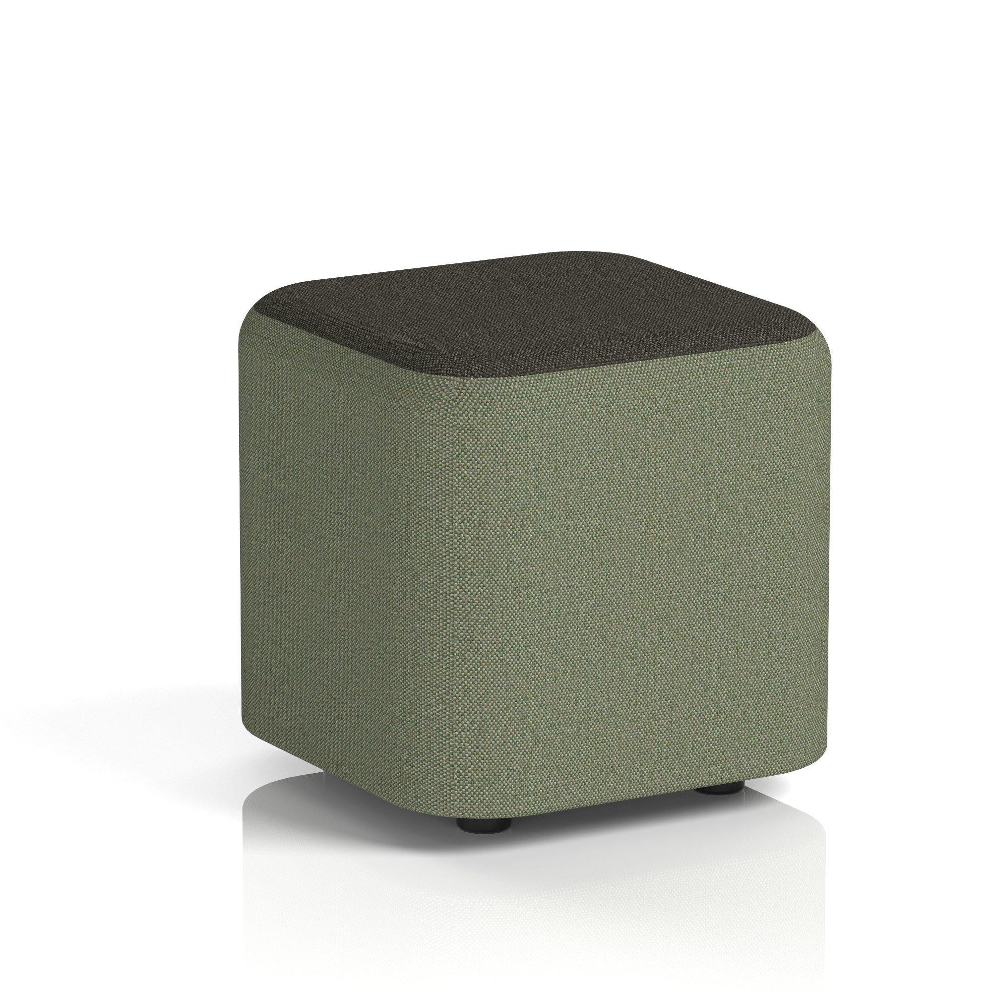Harlestone Square Stool – Two Tone Office Stool, Small or Large, Multiple Colour Combos, Fully Assembled, Durable Plywood & Fabric, 10 Year Frame Warranty