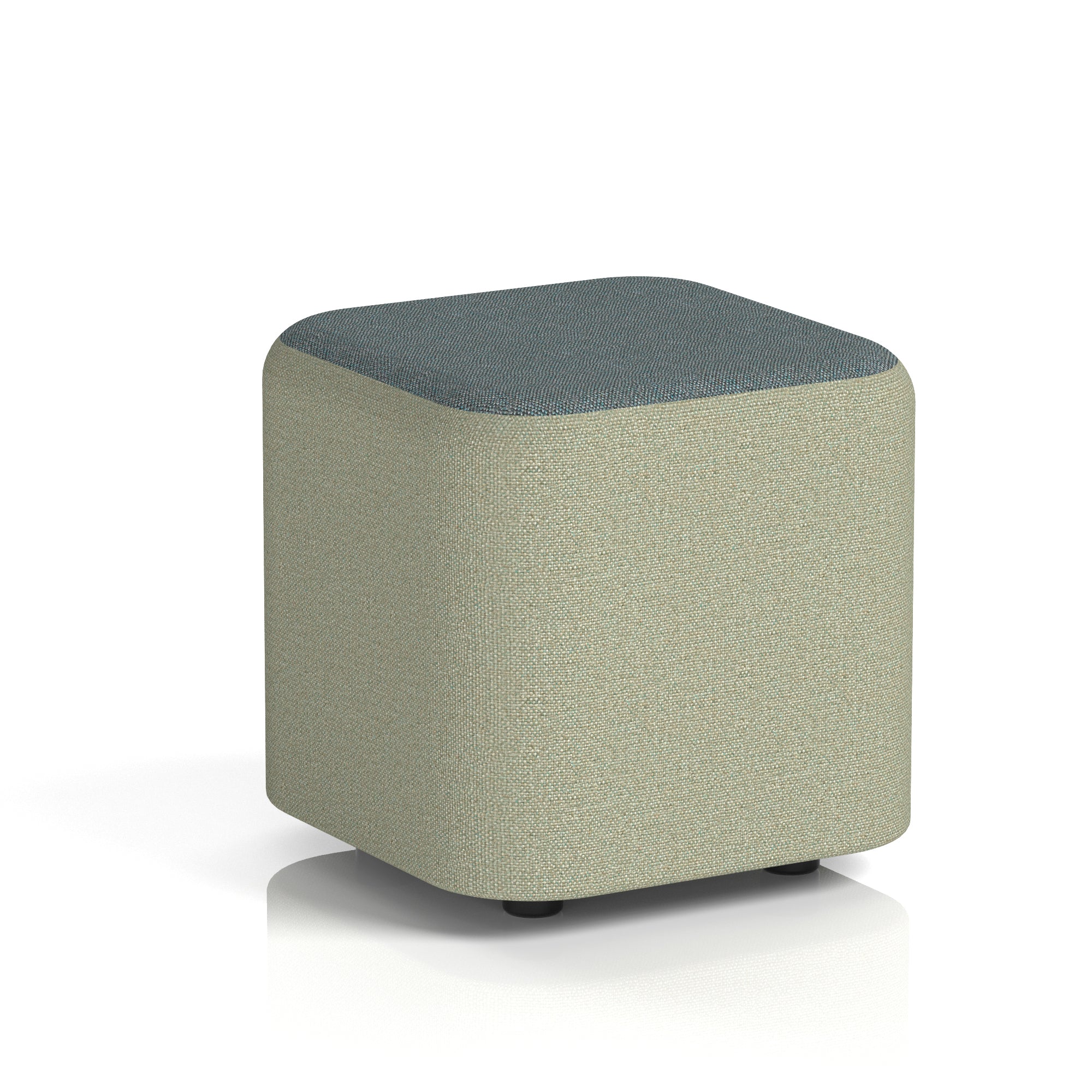 Harlestone Square Stool – Two Tone Office Stool, Small or Large, Multiple Colour Combos, Fully Assembled, Durable Plywood & Fabric, 10 Year Frame Warranty