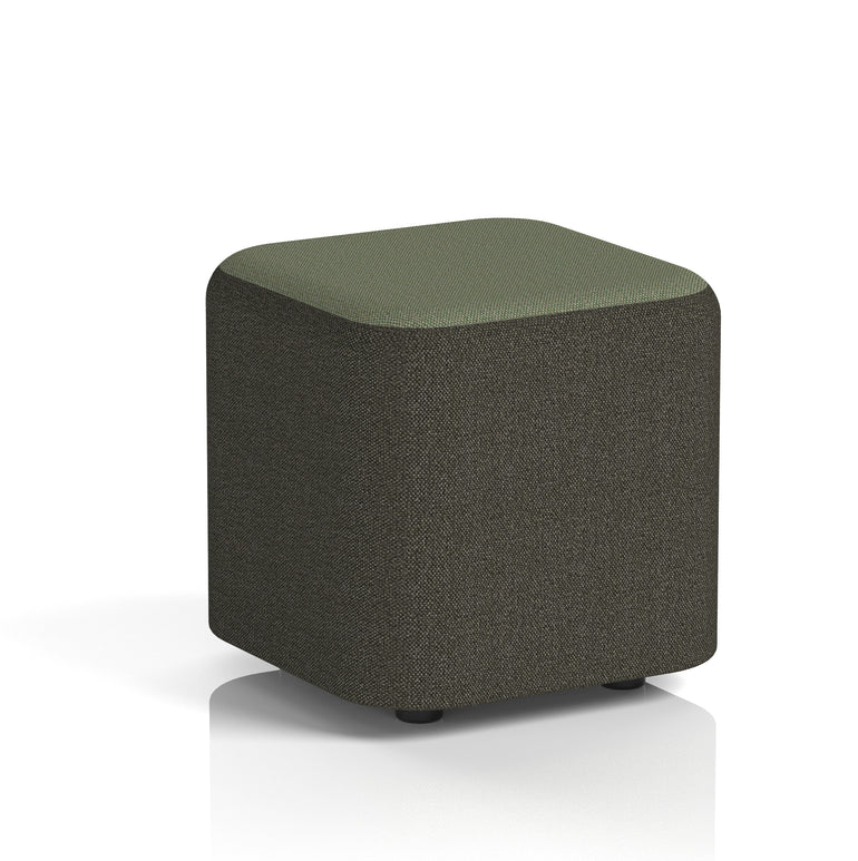 Harlestone Square Stool – Two Tone Office Stool, Small or Large, Multiple Colour Combos, Fully Assembled, Durable Plywood & Fabric, 10 Year Frame Warranty