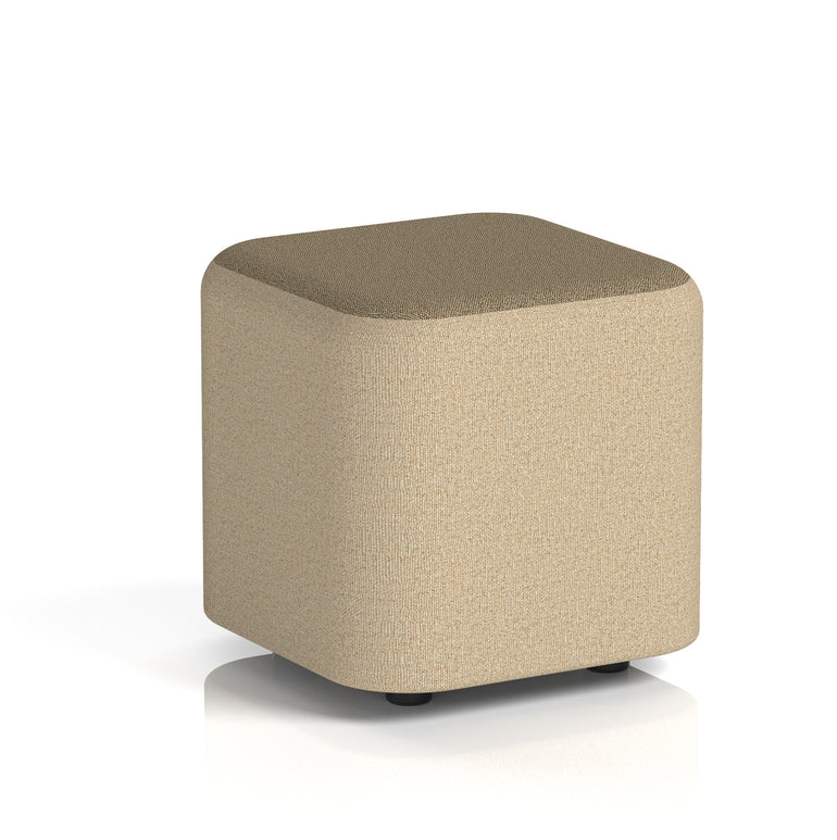 Harlestone Square Stool – Two Tone Office Stool, Small or Large, Multiple Colour Combos, Fully Assembled, Durable Plywood & Fabric, 10 Year Frame Warranty