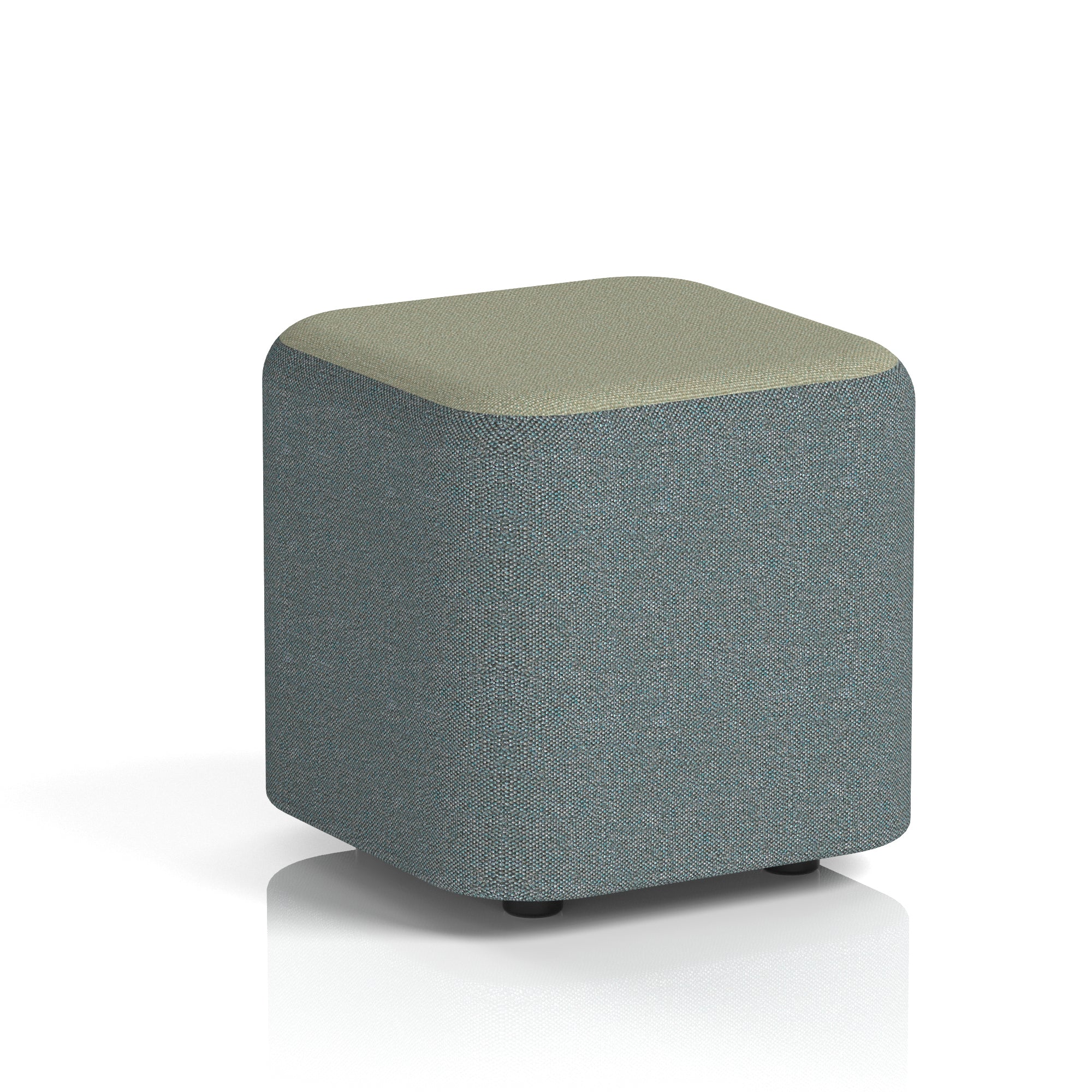 Harlestone Square Stool – Two Tone Office Stool, Small or Large, Multiple Colour Combos, Fully Assembled, Durable Plywood & Fabric, 10 Year Frame Warranty