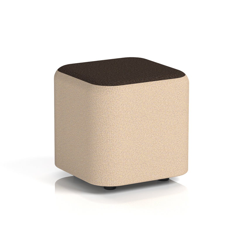 Harlestone Square Stool – Two Tone Office Stool, Small or Large, Multiple Colour Combos, Fully Assembled, Durable Plywood & Fabric, 10 Year Frame Warranty