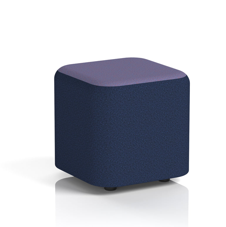 Harlestone Square Stool – Two Tone Office Stool, Small or Large, Multiple Colour Combos, Fully Assembled, Durable Plywood & Fabric, 10 Year Frame Warranty