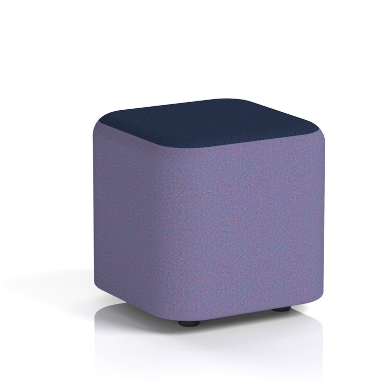 Harlestone Square Stool – Two Tone Office Stool, Small or Large, Multiple Colour Combos, Fully Assembled, Durable Plywood & Fabric, 10 Year Frame Warranty