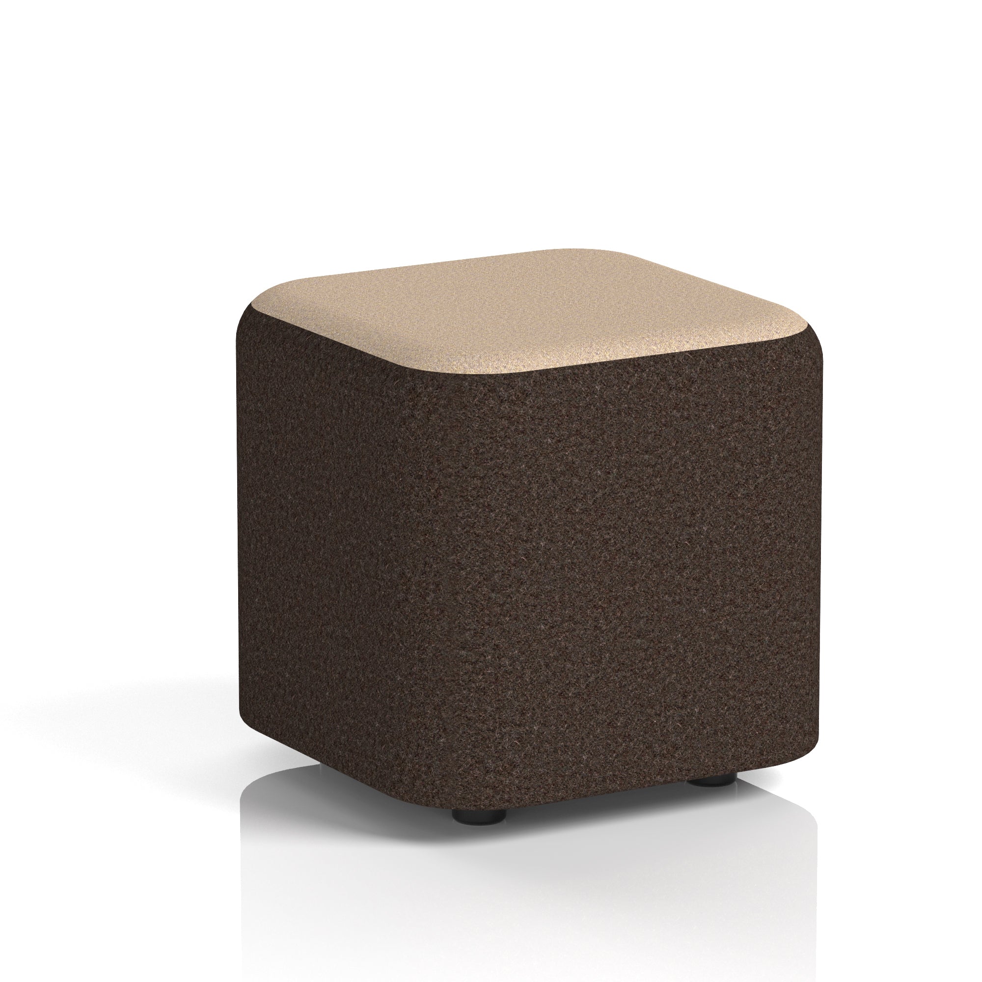 Harlestone Square Stool – Two Tone Office Stool, Small or Large, Multiple Colour Combos, Fully Assembled, Durable Plywood & Fabric, 10 Year Frame Warranty
