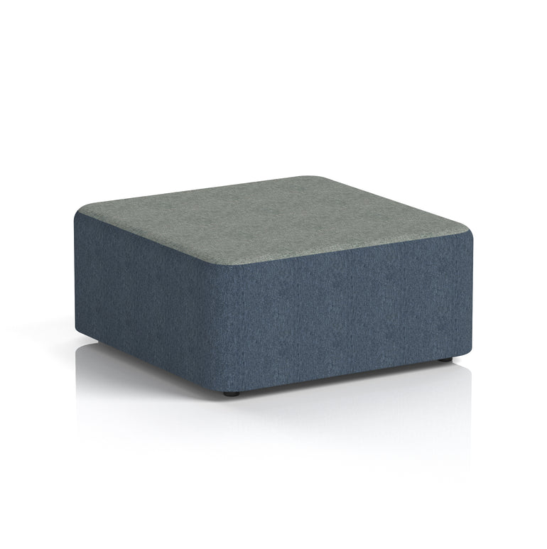 Harlestone Square Stool – Two Tone Office Stool, Small or Large, Multiple Colour Combos, Fully Assembled, Durable Plywood & Fabric, 10 Year Frame Warranty
