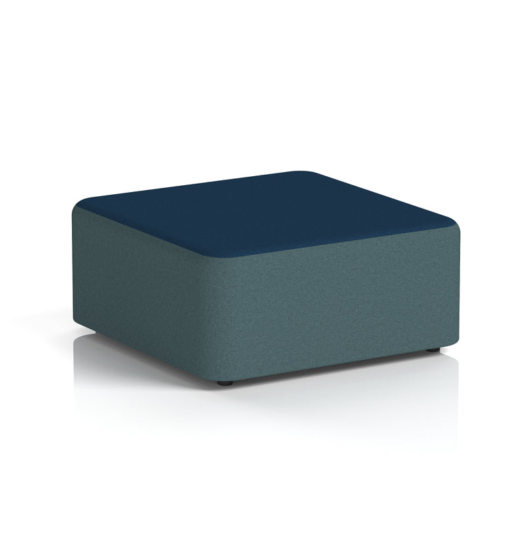 Harlestone Square Stool – Two Tone Office Stool, Small or Large, Multiple Colour Combos, Fully Assembled, Durable Plywood & Fabric, 10 Year Frame Warranty