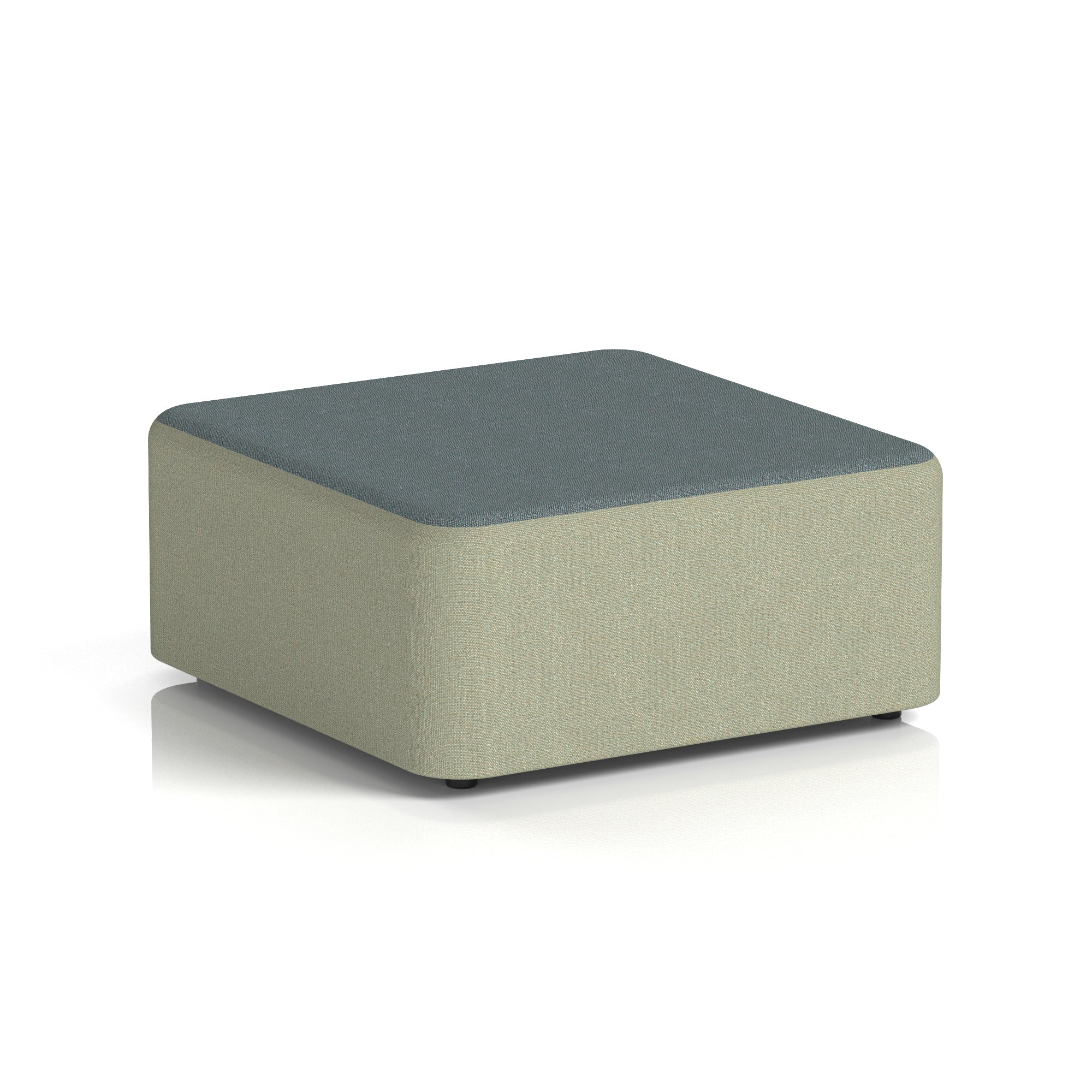 Harlestone Square Stool – Two Tone Office Stool, Small or Large, Multiple Colour Combos, Fully Assembled, Durable Plywood & Fabric, 10 Year Frame Warranty