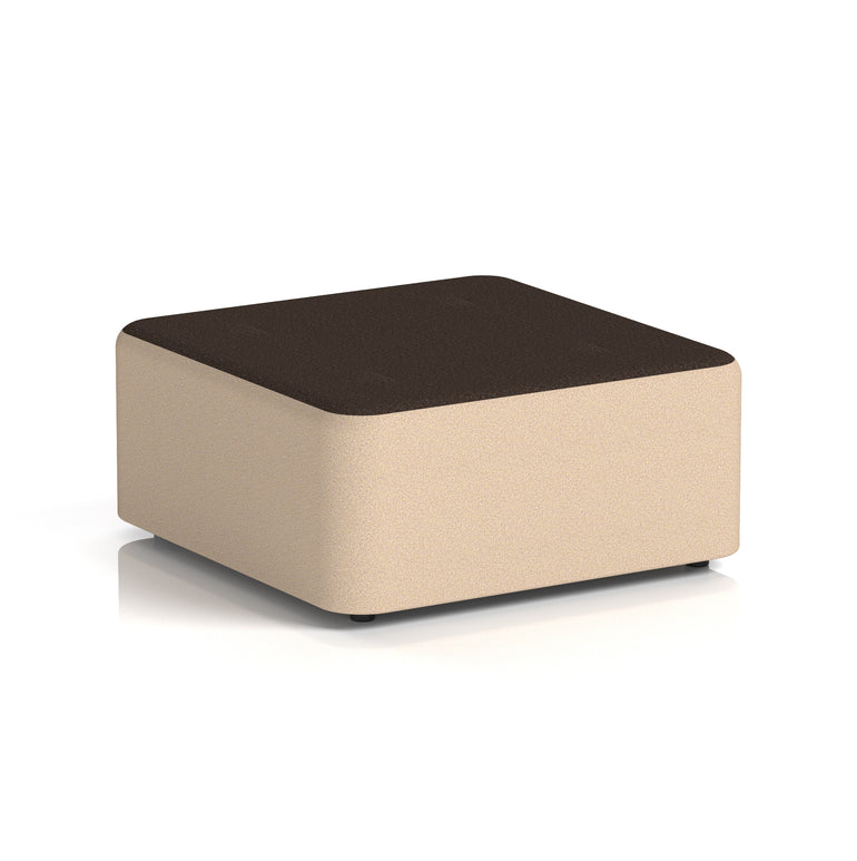 Harlestone Square Stool – Two Tone Office Stool, Small or Large, Multiple Colour Combos, Fully Assembled, Durable Plywood & Fabric, 10 Year Frame Warranty
