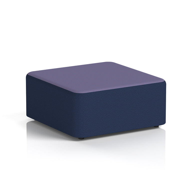 Harlestone Square Stool – Two Tone Office Stool, Small or Large, Multiple Colour Combos, Fully Assembled, Durable Plywood & Fabric, 10 Year Frame Warranty