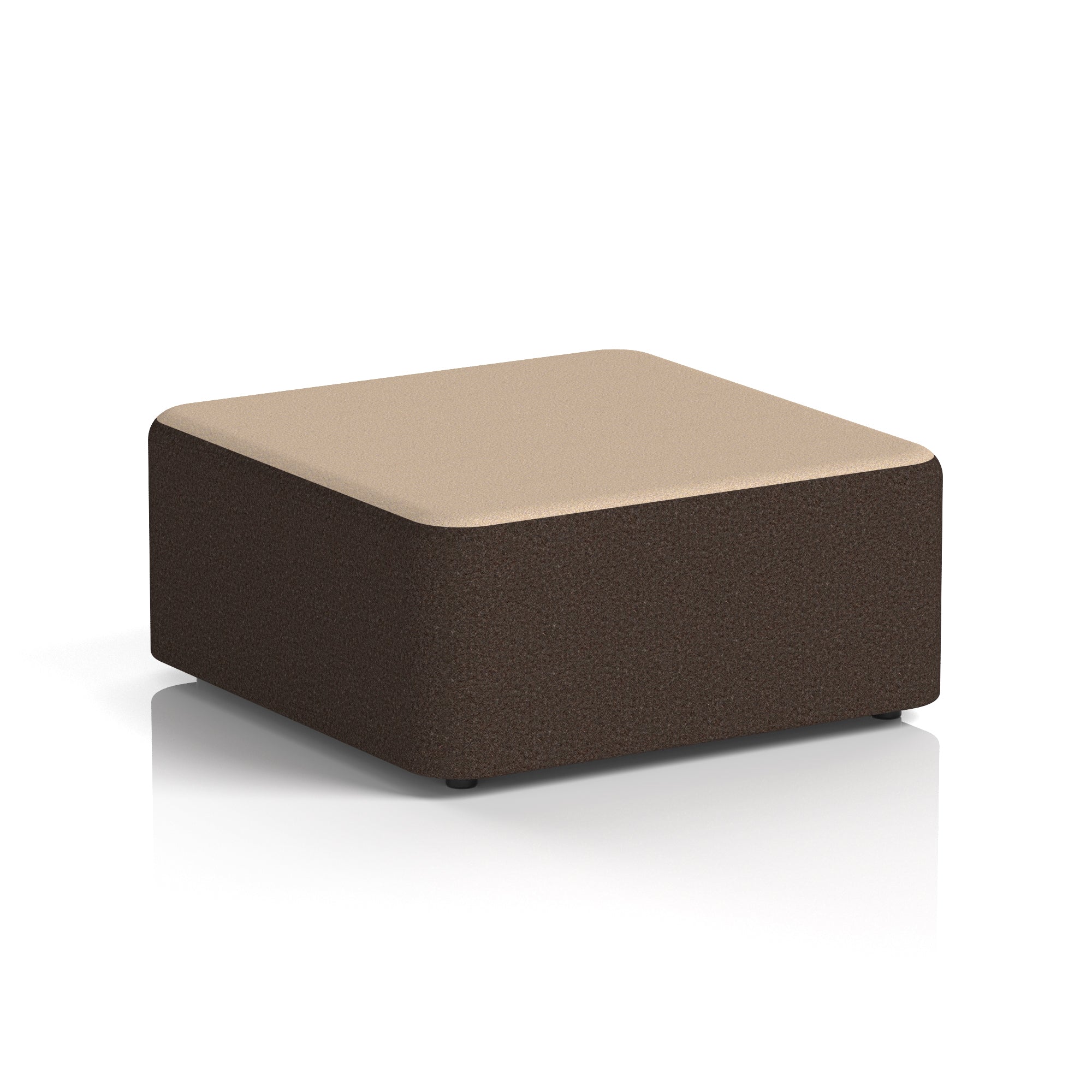 Harlestone Square Stool – Two Tone Office Stool, Small or Large, Multiple Colour Combos, Fully Assembled, Durable Plywood & Fabric, 10 Year Frame Warranty