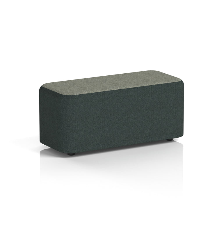 Harlestone Rectangular Two Tone Stool, Small or Large – Multiple Colour Combinations, Plywood & Fabric, Fully Assembled, 10 Year Frame Warranty – Office & Home Seating