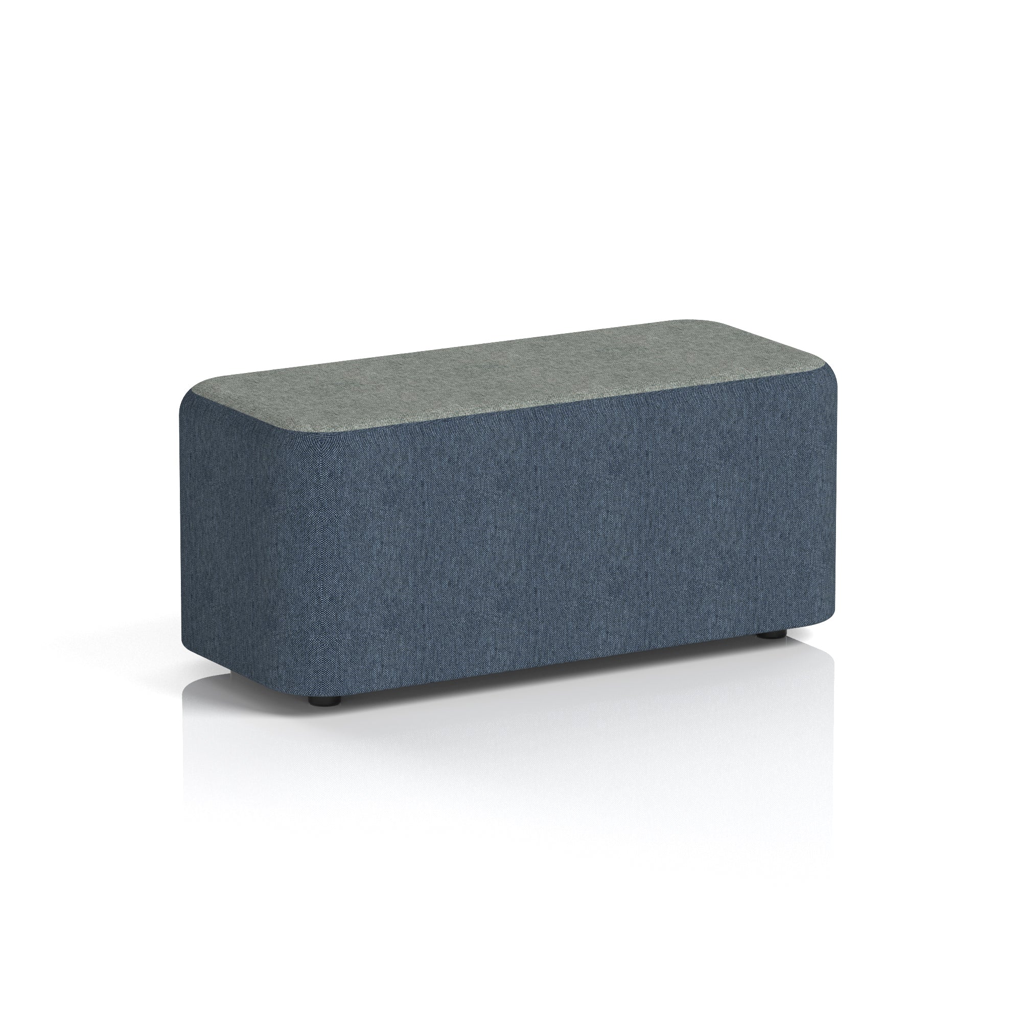 Harlestone Rectangular Two Tone Stool, Small or Large – Multiple Colour Combinations, Plywood & Fabric, Fully Assembled, 10 Year Frame Warranty – Office & Home Seating