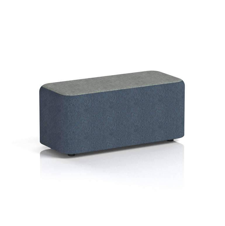 Harlestone Rectangular Two Tone Stool, Small or Large – Multiple Colour Combinations, Plywood & Fabric, Fully Assembled, 10 Year Frame Warranty – Office & Home Seating