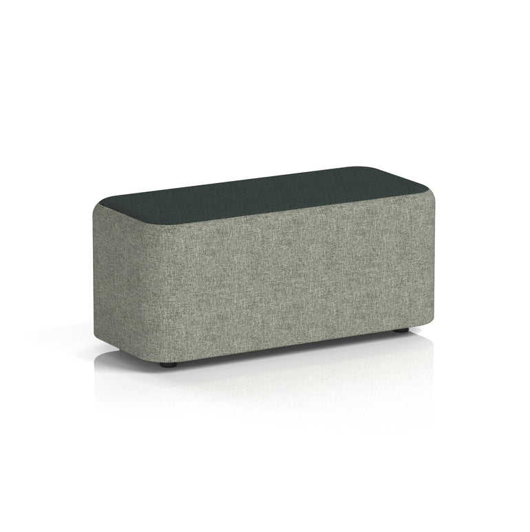 Harlestone Rectangular Two Tone Stool, Small or Large – Multiple Colour Combinations, Plywood & Fabric, Fully Assembled, 10 Year Frame Warranty – Office & Home Seating