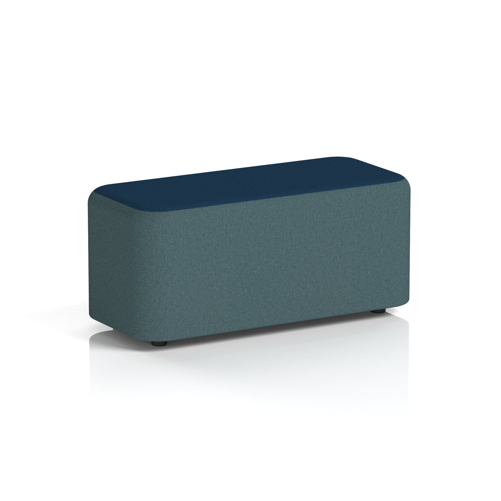 Harlestone Rectangular Two Tone Stool, Small or Large – Multiple Colour Combinations, Plywood & Fabric, Fully Assembled, 10 Year Frame Warranty – Office & Home Seating