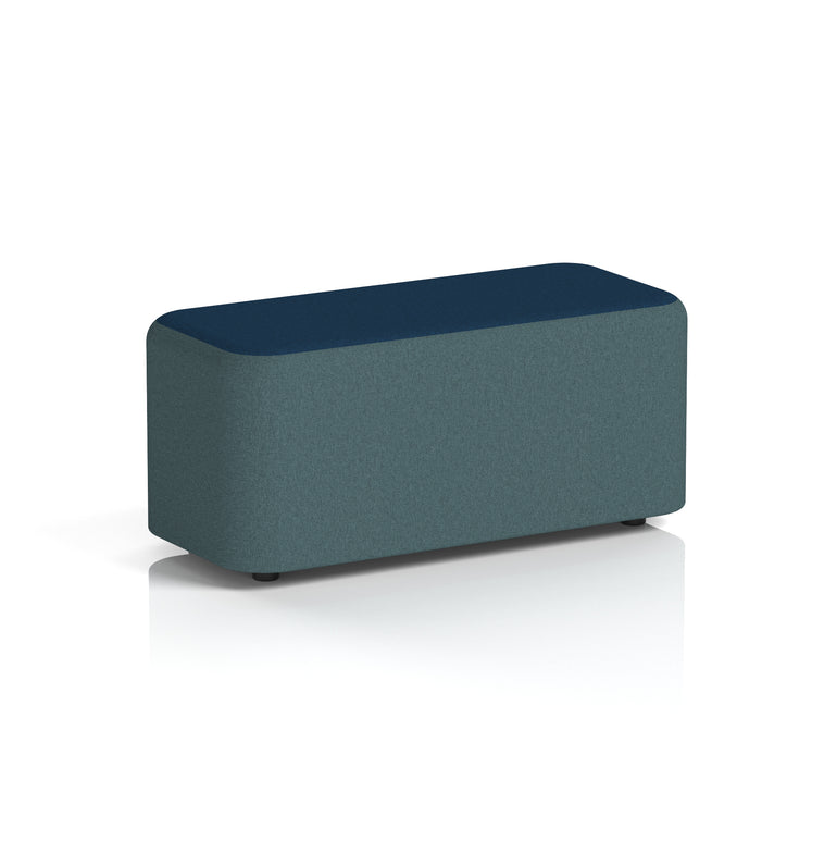 Harlestone Rectangular Two Tone Stool, Small or Large – Multiple Colour Combinations, Plywood & Fabric, Fully Assembled, 10 Year Frame Warranty – Office & Home Seating