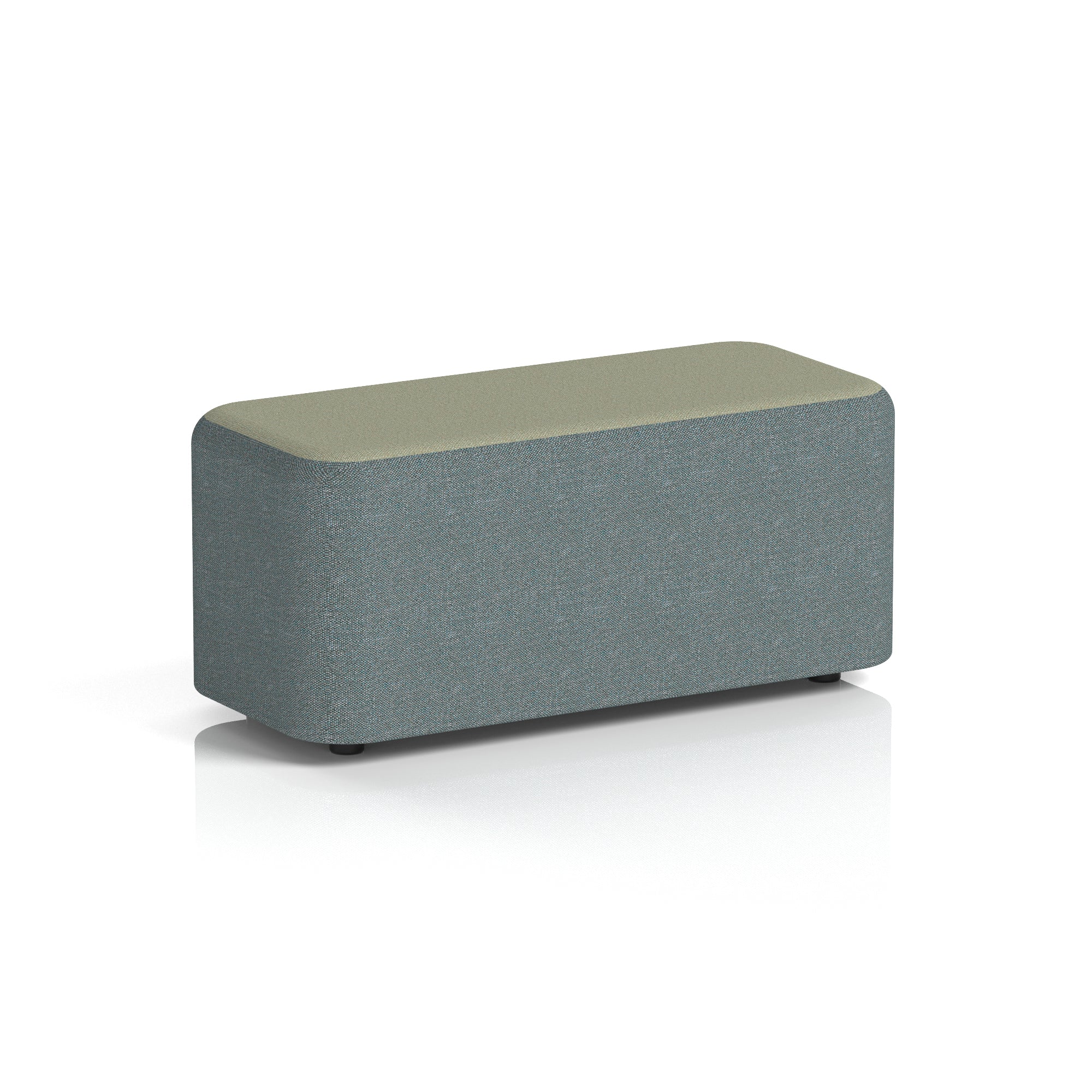 Harlestone Rectangular Two Tone Stool, Small or Large – Multiple Colour Combinations, Plywood & Fabric, Fully Assembled, 10 Year Frame Warranty – Office & Home Seating