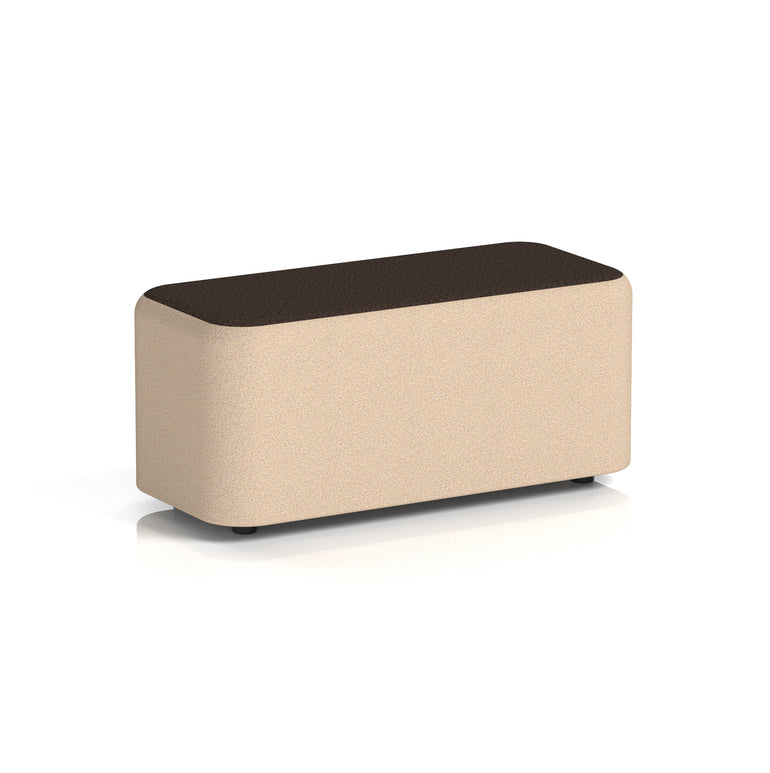 Harlestone Rectangular Two Tone Stool, Small or Large – Multiple Colour Combinations, Plywood & Fabric, Fully Assembled, 10 Year Frame Warranty – Office & Home Seating