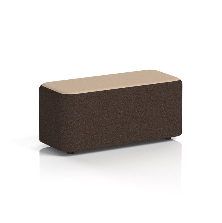 Harlestone Rectangular Two Tone Stool, Small or Large – Multiple Colour Combinations, Plywood & Fabric, Fully Assembled, 10 Year Frame Warranty – Office & Home Seating