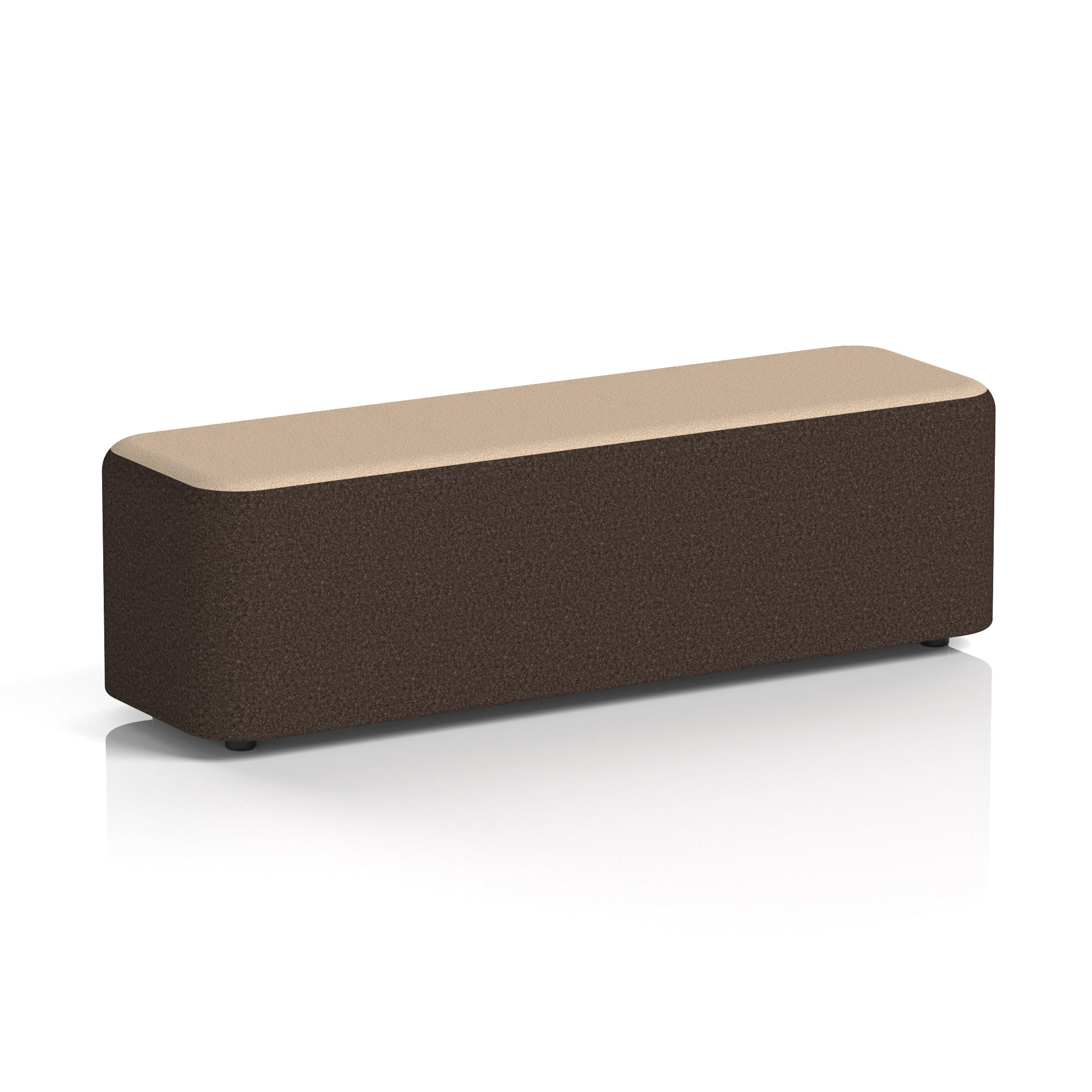 Harlestone Rectangular Two Tone Stool, Small or Large – Multiple Colour Combinations, Plywood & Fabric, Fully Assembled, 10 Year Frame Warranty – Office & Home Seating