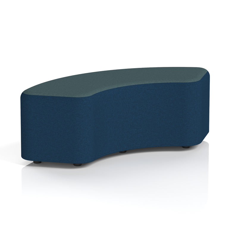 Harlestone Curved Modular Stool, 90° or 180° Two-Tone Design, Multiple Fabric & Colour Options, Plywood/Foam/Fabric, Fully Assembled, 10yr Frame Warranty – Office Reception Seating