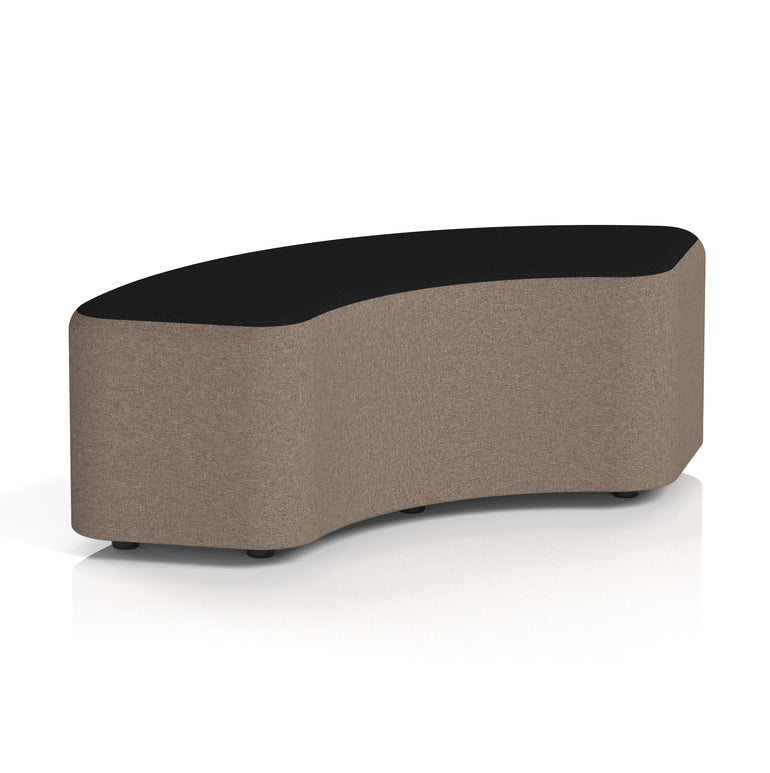 Harlestone Curved Modular Stool, 90° or 180° Two-Tone Design, Multiple Fabric & Colour Options, Plywood/Foam/Fabric, Fully Assembled, 10yr Frame Warranty – Office Reception Seating