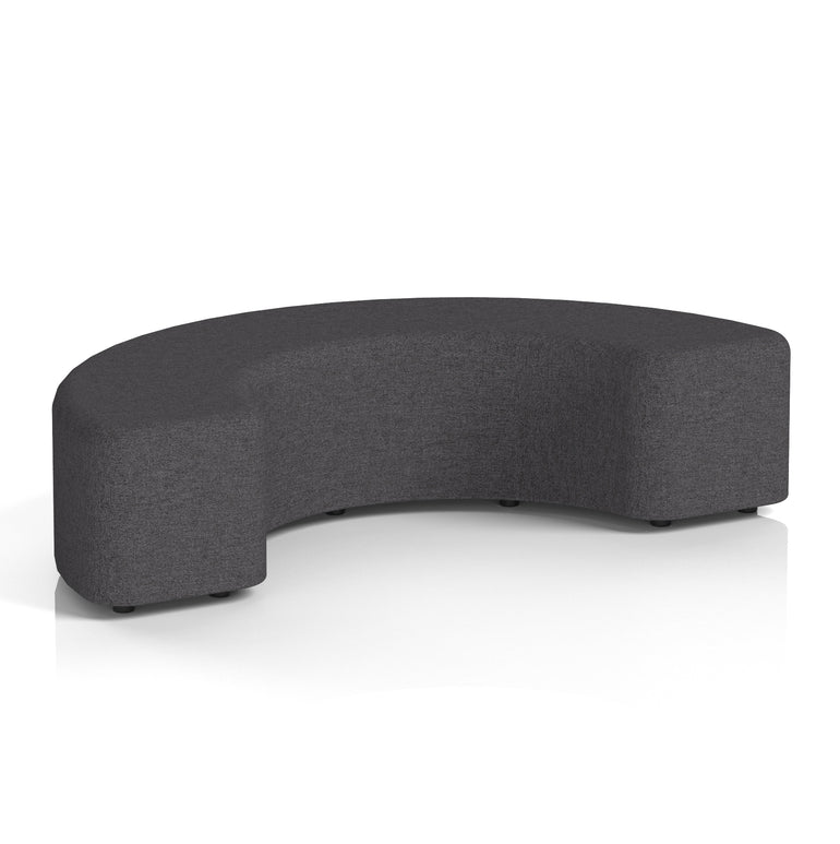 Harlestone Curved Stool – 90° or 180° Single-Tone Office Seating, Multiple Fabric Colours, Pre-Assembled, Quality Materials, 10yr Frame & 5yr Fabric Warranty