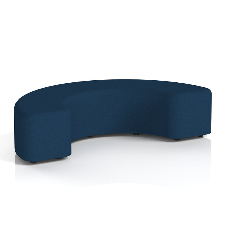 Harlestone Curved Stool – 90° or 180° Single-Tone Office Seating, Multiple Fabric Colours, Pre-Assembled, Quality Materials, 10yr Frame & 5yr Fabric Warranty
