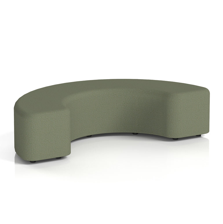 Harlestone Curved Stool – 90° or 180° Single-Tone Office Seating, Multiple Fabric Colours, Pre-Assembled, Quality Materials, 10yr Frame & 5yr Fabric Warranty