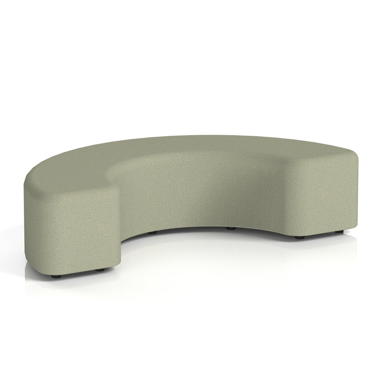 Harlestone Curved Stool – 90° or 180° Single-Tone Office Seating, Multiple Fabric Colours, Pre-Assembled, Quality Materials, 10yr Frame & 5yr Fabric Warranty