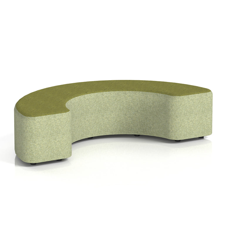 Harlestone Curved Modular Stool, 90° or 180° Two-Tone Design, Multiple Fabric & Colour Options, Plywood/Foam/Fabric, Fully Assembled, 10yr Frame Warranty – Office Reception Seating