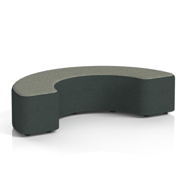 Harlestone Curved Modular Stool, 90° or 180° Two-Tone Design, Multiple Fabric & Colour Options, Plywood/Foam/Fabric, Fully Assembled, 10yr Frame Warranty – Office Reception Seating