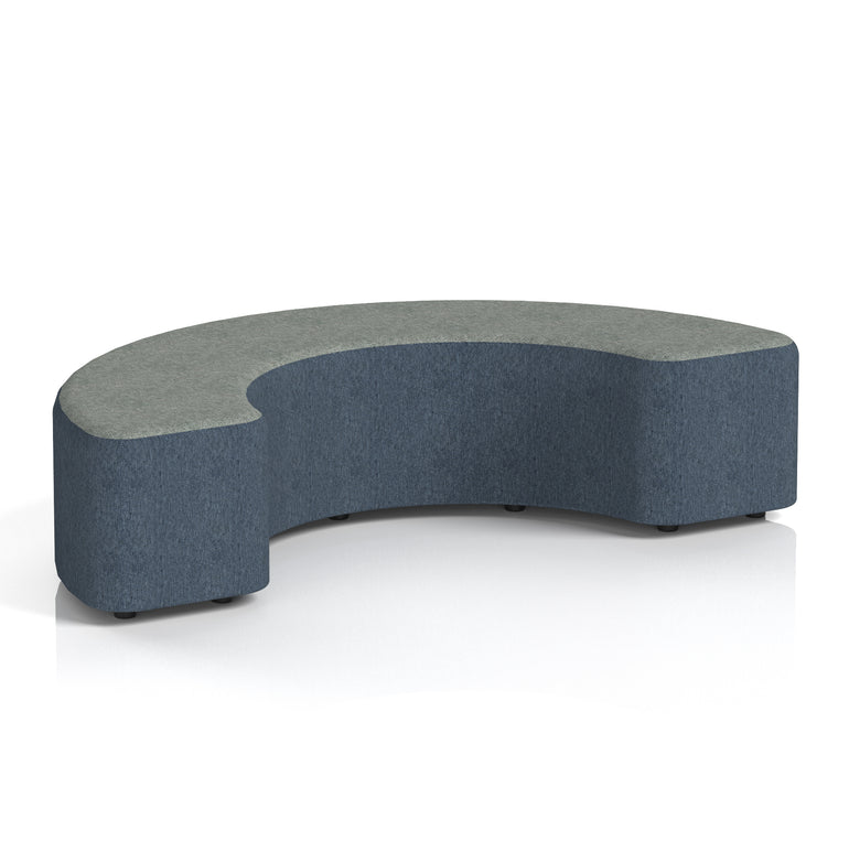 Harlestone Curved Modular Stool, 90° or 180° Two-Tone Design, Multiple Fabric & Colour Options, Plywood/Foam/Fabric, Fully Assembled, 10yr Frame Warranty – Office Reception Seating