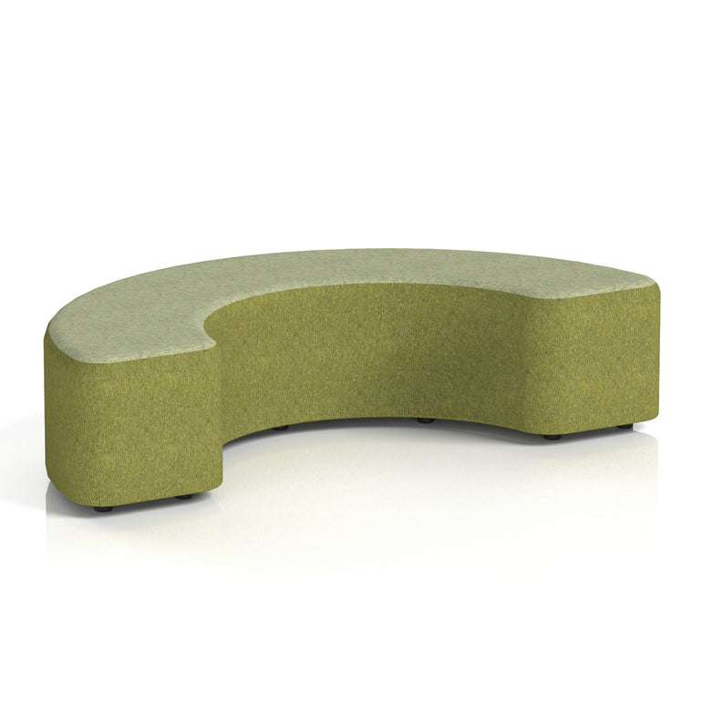Harlestone Curved Modular Stool, 90° or 180° Two-Tone Design, Multiple Fabric & Colour Options, Plywood/Foam/Fabric, Fully Assembled, 10yr Frame Warranty – Office Reception Seating