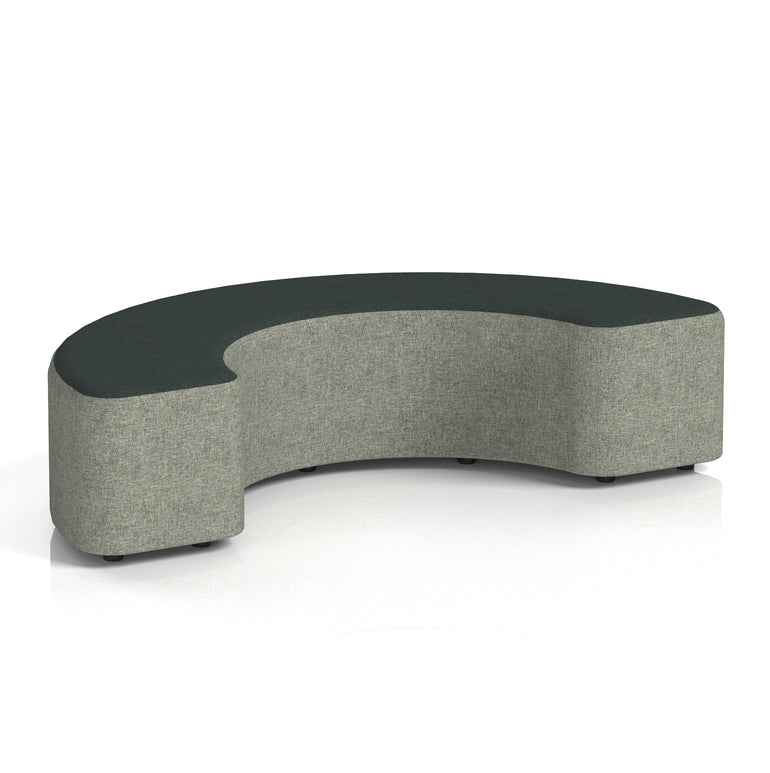 Harlestone Curved Modular Stool, 90° or 180° Two-Tone Design, Multiple Fabric & Colour Options, Plywood/Foam/Fabric, Fully Assembled, 10yr Frame Warranty – Office Reception Seating