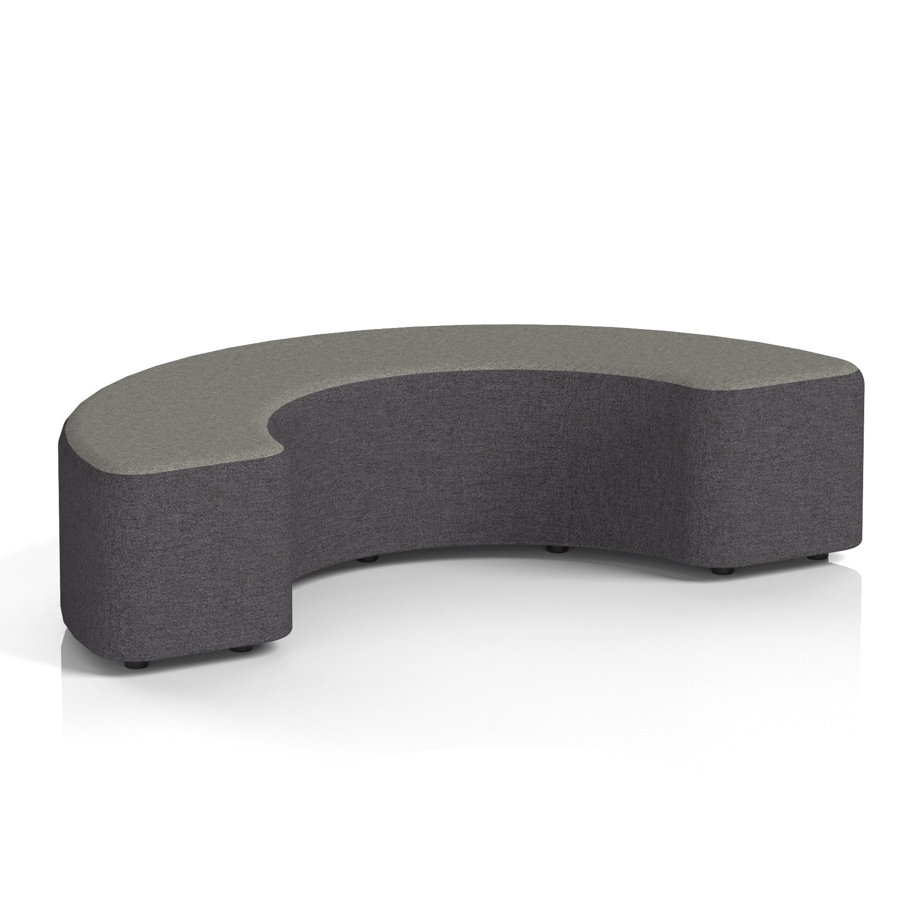 Harlestone Curved Modular Stool, 90° or 180° Two-Tone Design, Multiple Fabric & Colour Options, Plywood/Foam/Fabric, Fully Assembled, 10yr Frame Warranty – Office Reception Seating