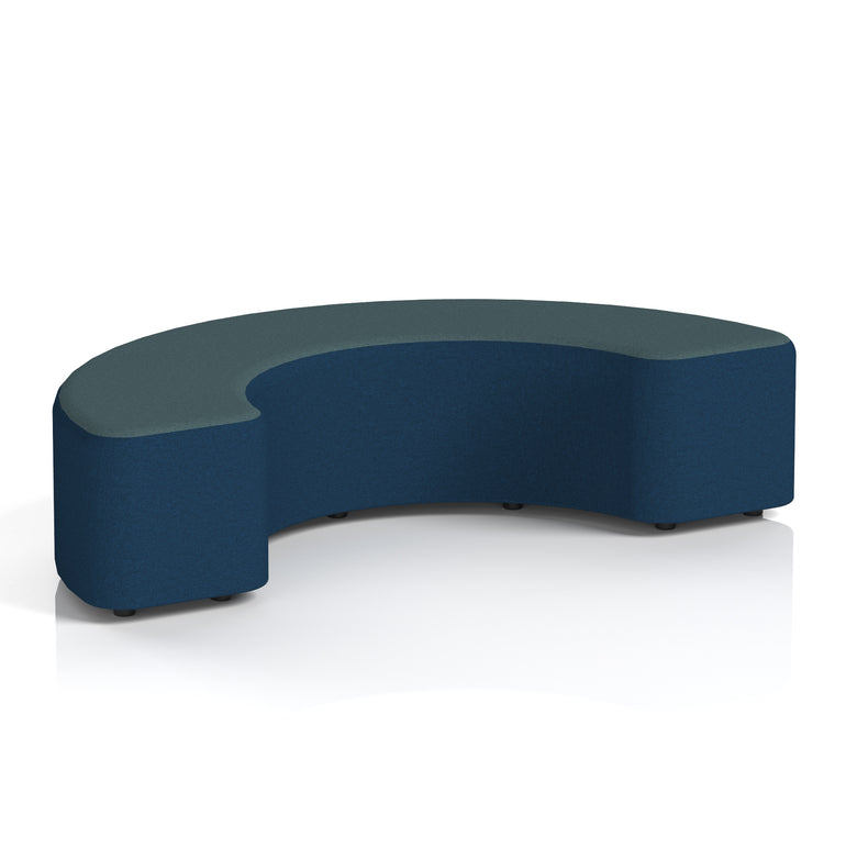 Harlestone Curved Modular Stool, 90° or 180° Two-Tone Design, Multiple Fabric & Colour Options, Plywood/Foam/Fabric, Fully Assembled, 10yr Frame Warranty – Office Reception Seating