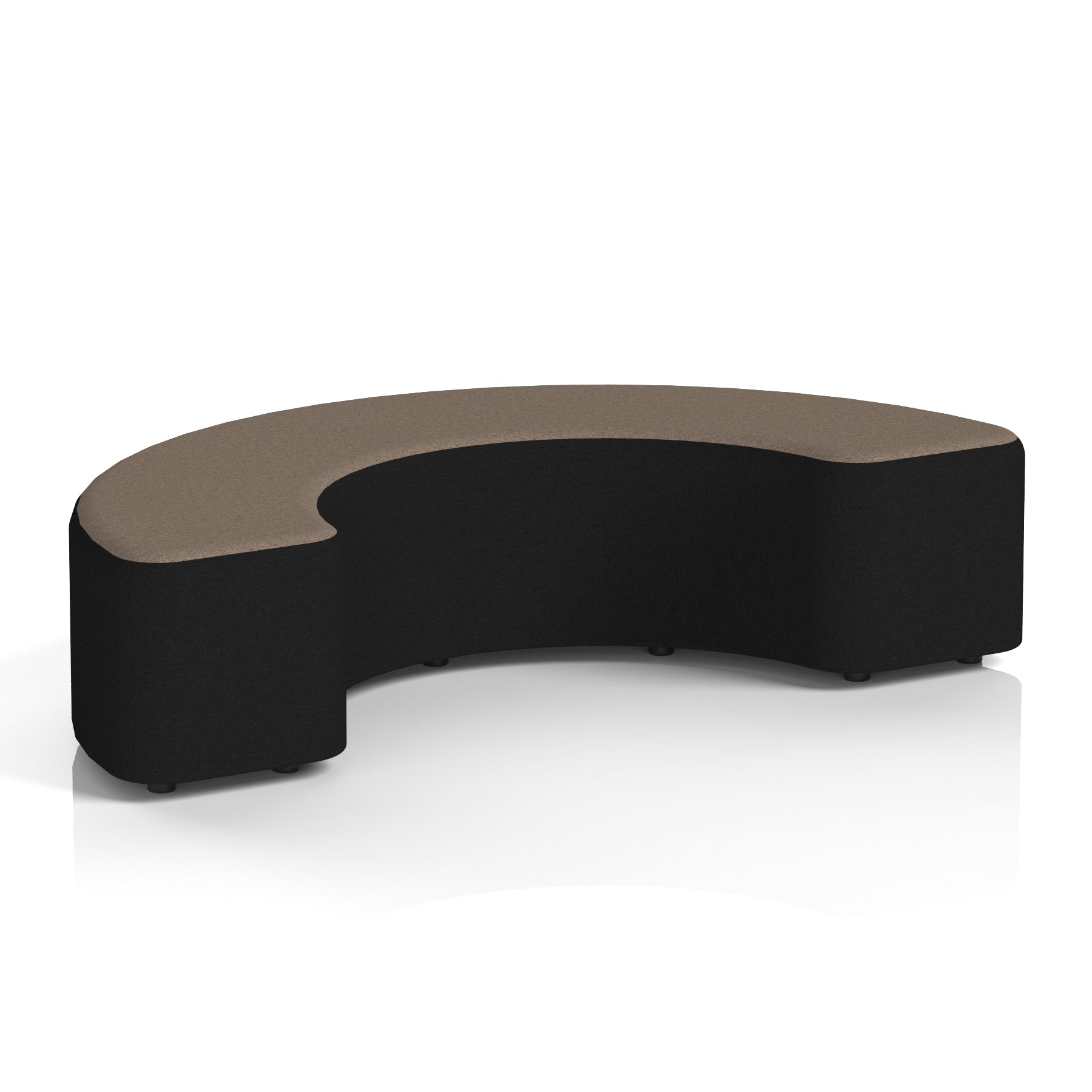 Harlestone Curved Modular Stool, 90° or 180° Two-Tone Design, Multiple Fabric & Colour Options, Plywood/Foam/Fabric, Fully Assembled, 10yr Frame Warranty – Office Reception Seating