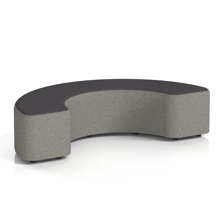 Harlestone Curved Modular Stool, 90° or 180° Two-Tone Design, Multiple Fabric & Colour Options, Plywood/Foam/Fabric, Fully Assembled, 10yr Frame Warranty – Office Reception Seating