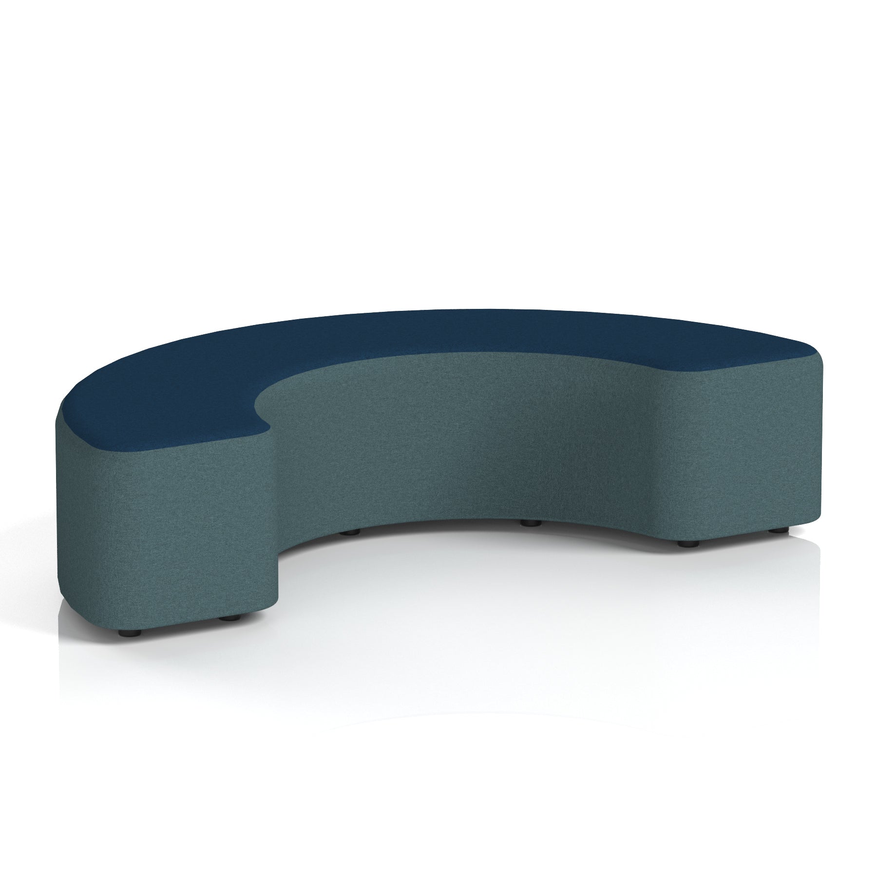 Harlestone Curved Modular Stool, 90° or 180° Two-Tone Design, Multiple Fabric & Colour Options, Plywood/Foam/Fabric, Fully Assembled, 10yr Frame Warranty – Office Reception Seating