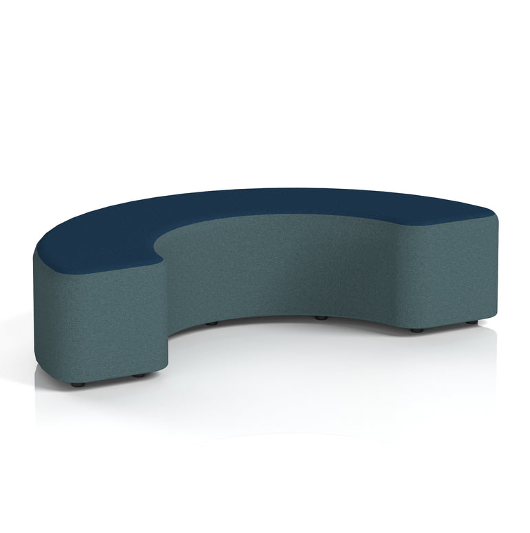 Harlestone Curved Modular Stool, 90° or 180° Two-Tone Design, Multiple Fabric & Colour Options, Plywood/Foam/Fabric, Fully Assembled, 10yr Frame Warranty – Office Reception Seating