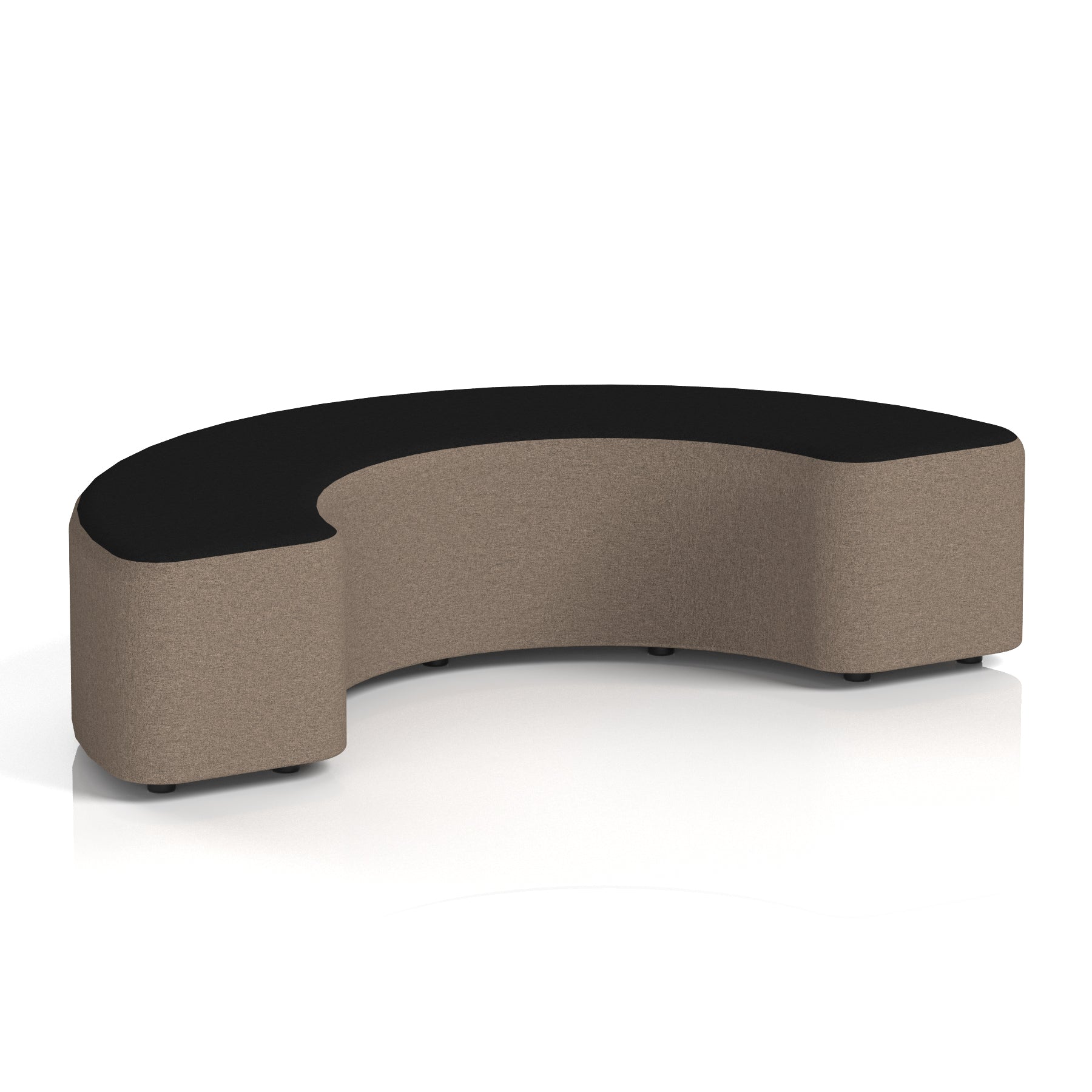 Harlestone Curved Modular Stool, 90° or 180° Two-Tone Design, Multiple Fabric & Colour Options, Plywood/Foam/Fabric, Fully Assembled, 10yr Frame Warranty – Office Reception Seating