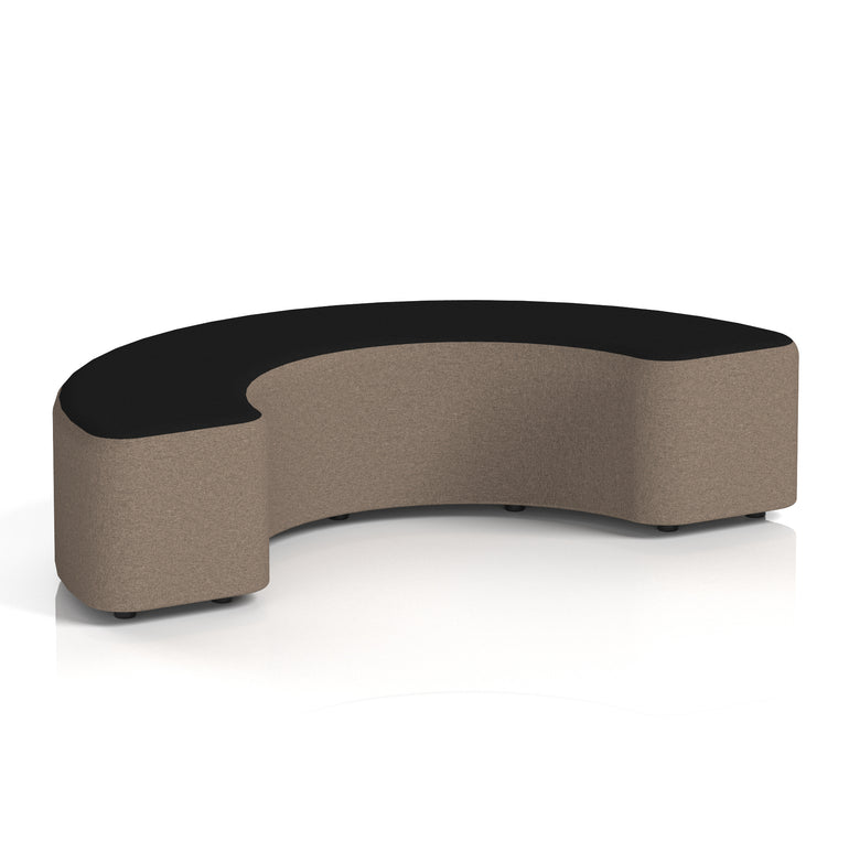 Harlestone Curved Modular Stool, 90° or 180° Two-Tone Design, Multiple Fabric & Colour Options, Plywood/Foam/Fabric, Fully Assembled, 10yr Frame Warranty – Office Reception Seating