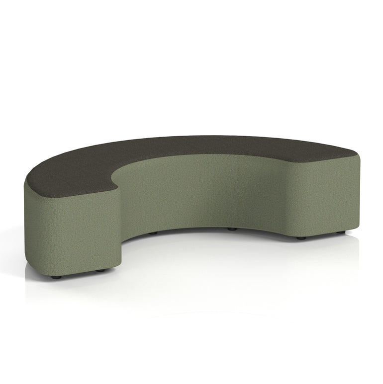 Harlestone Curved Modular Stool, 90° or 180° Two-Tone Design, Multiple Fabric & Colour Options, Plywood/Foam/Fabric, Fully Assembled, 10yr Frame Warranty – Office Reception Seating