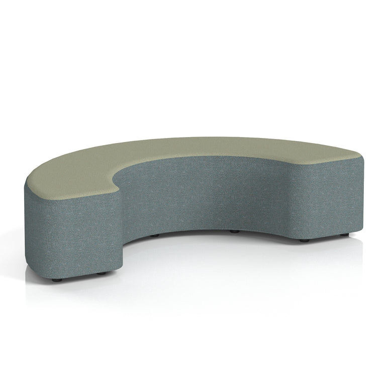 Harlestone Curved Modular Stool, 90° or 180° Two-Tone Design, Multiple Fabric & Colour Options, Plywood/Foam/Fabric, Fully Assembled, 10yr Frame Warranty – Office Reception Seating